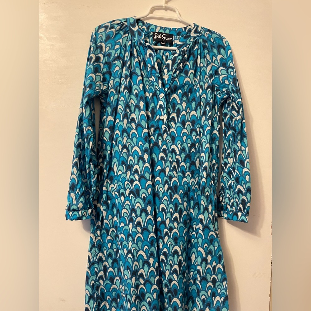 Lesley Evers cotton floral button up dress